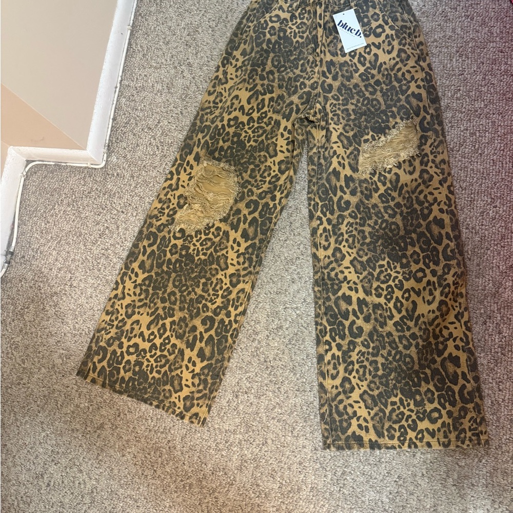 Blue B Leopard Print Pants